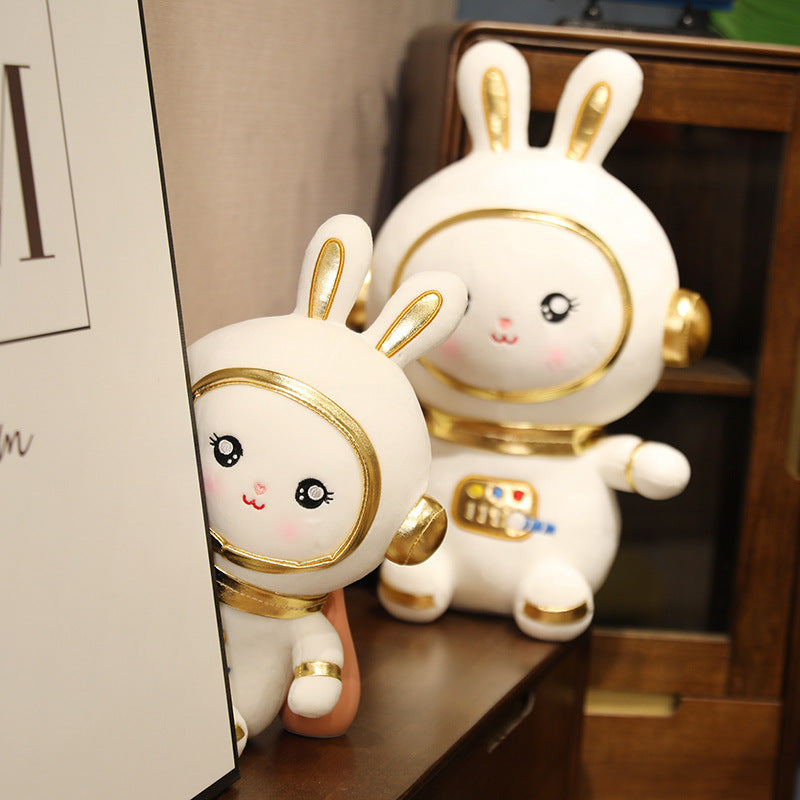 Space white plush toy rabbit