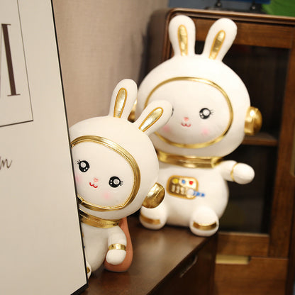 Space white plush toy rabbit