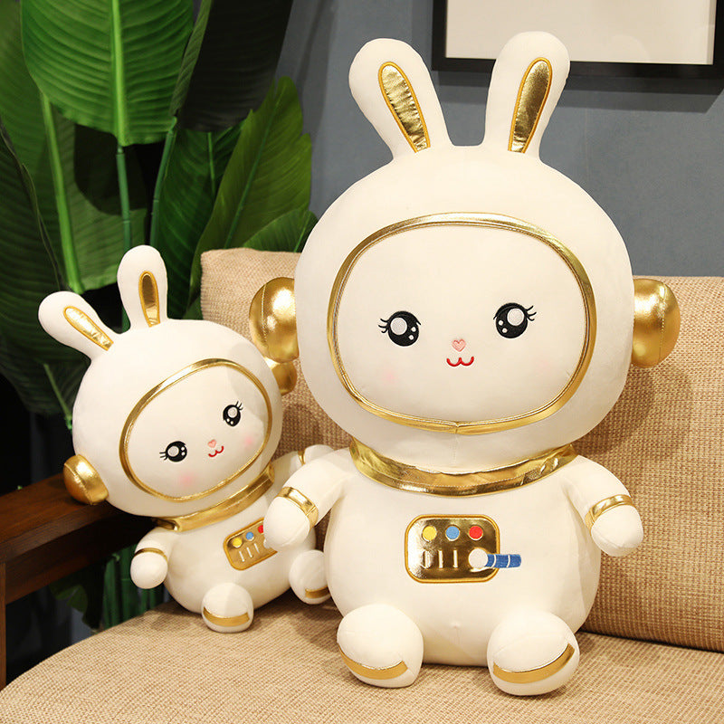 Space white plush toy rabbit