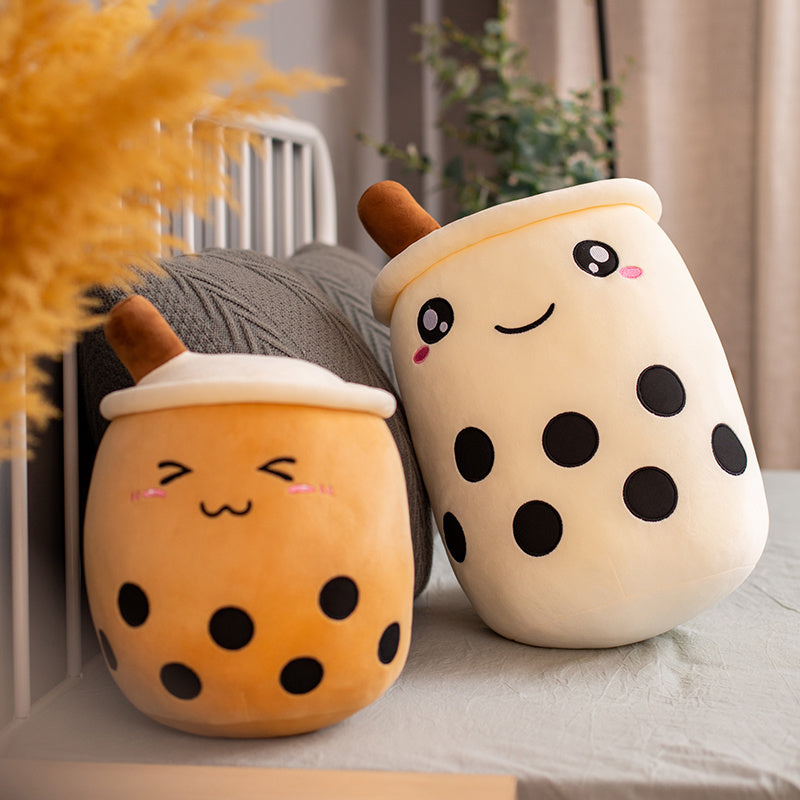 Fruit milk tea cup pillow plush toy