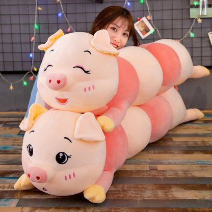 Pig long pillow plush toys