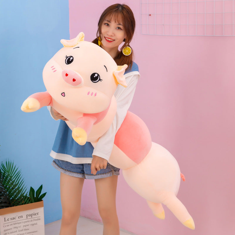 Pig long pillow plush toys