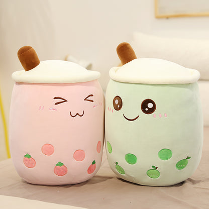 Fruit milk tea cup pillow plush toy