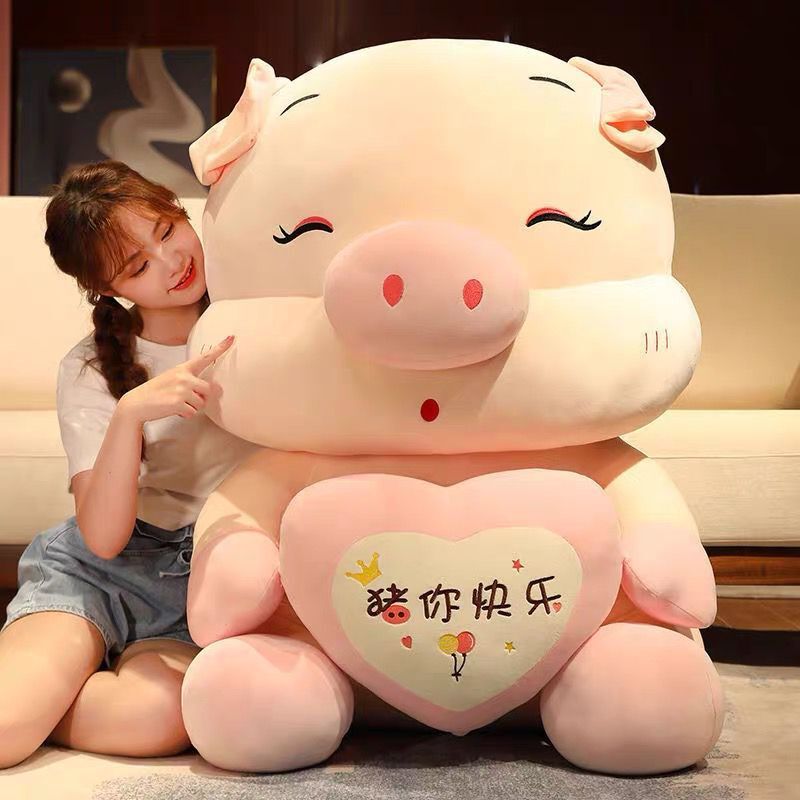 Happy pig plush toy