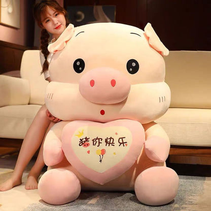 Happy pig plush toy