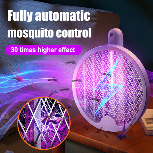 Folding electric mosquito racket